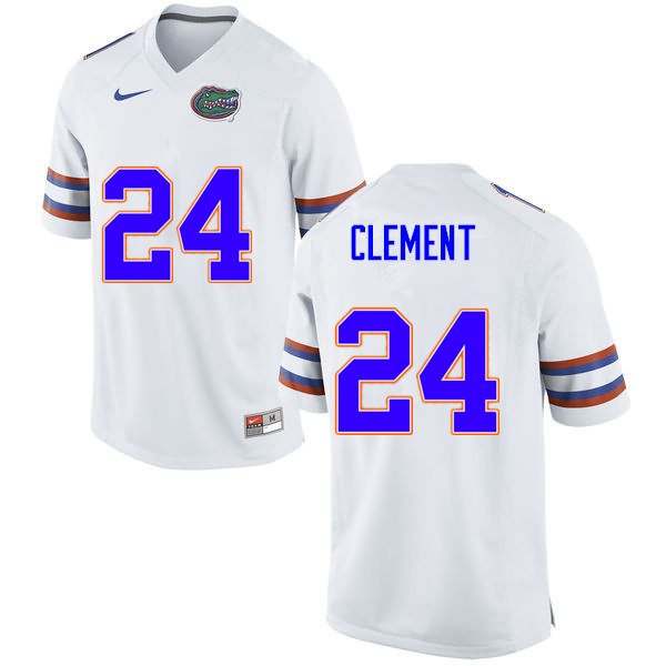 NCAA Florida Gators Iverson Clement Men's #24 Nike White Stitched Authentic College Football Jersey XCJ6364IU